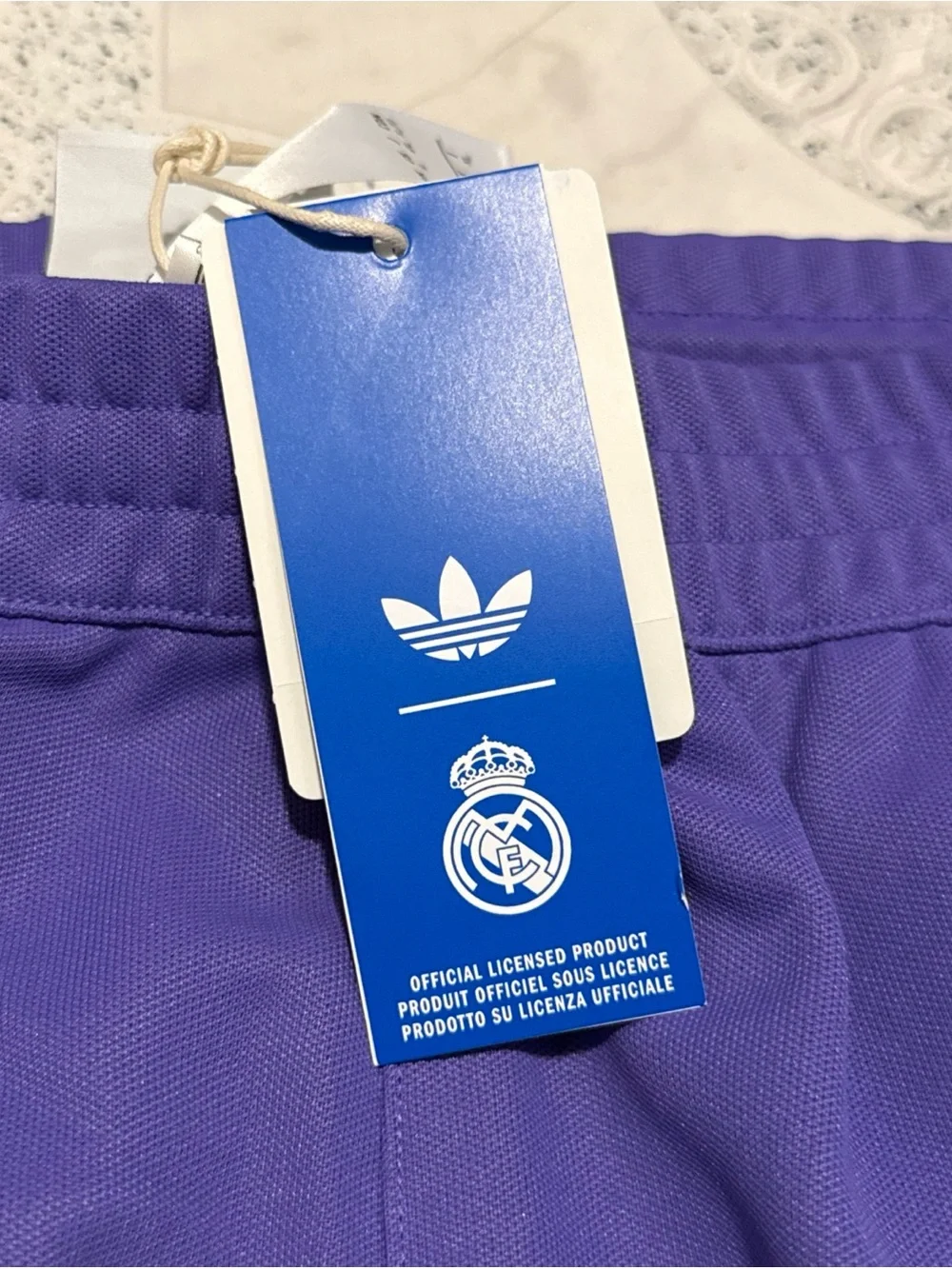 New Adidas Originals Real Madrid LFSTLR Track Pants Purple Men’s Sizes KC7787